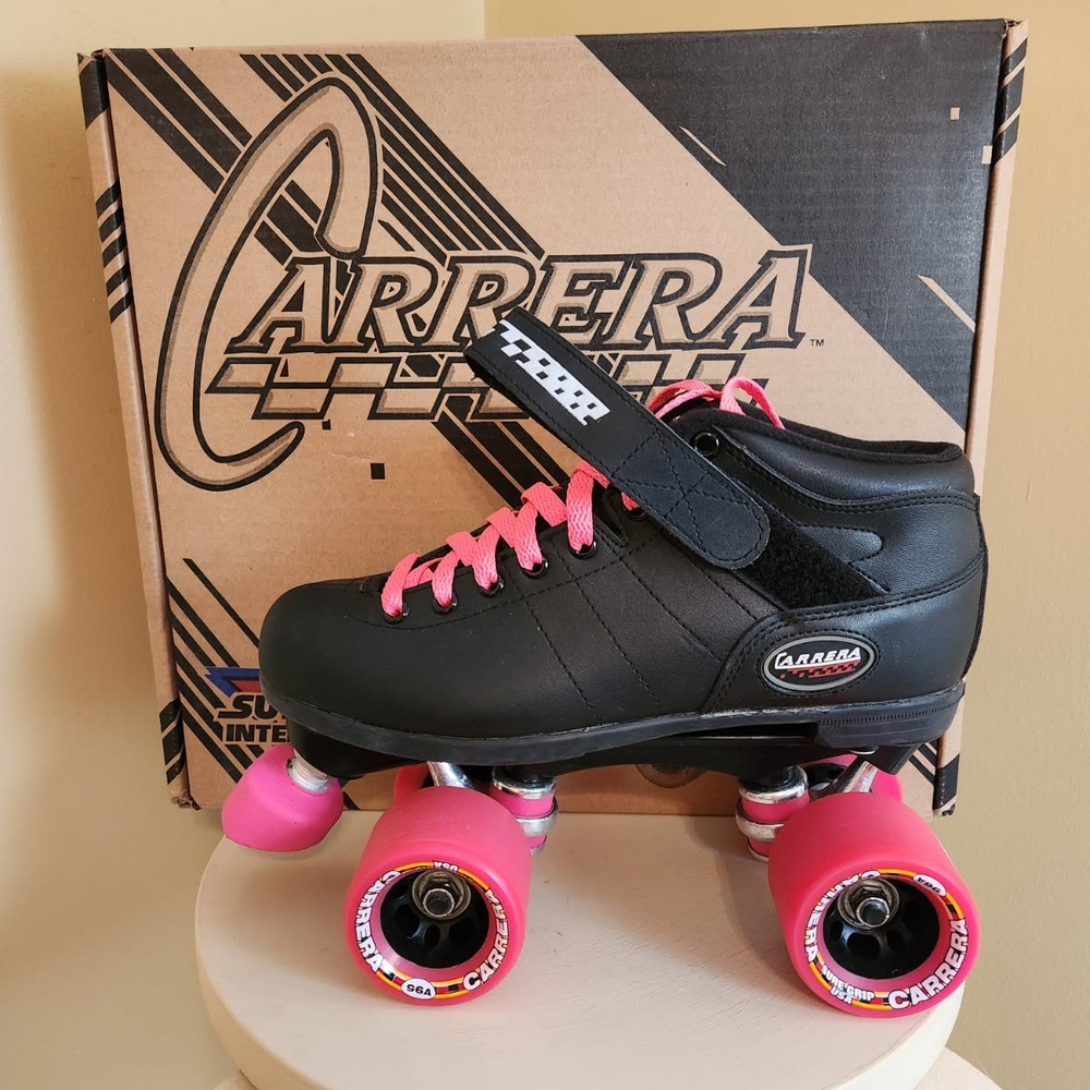 Carrera Black Skates with Pink Accents